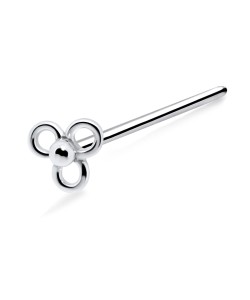 Hollow Flower Silver Nose Stud NSKA-379